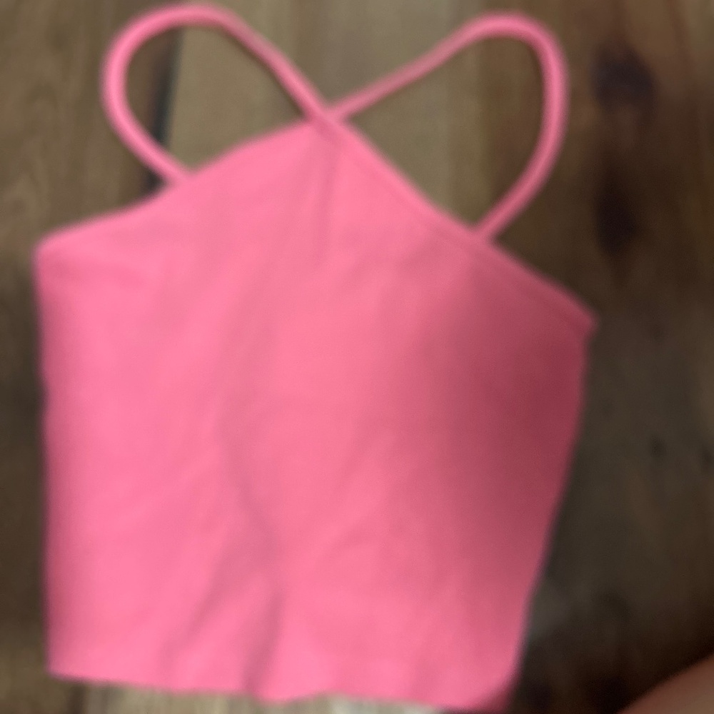 Zara pink tank crossed